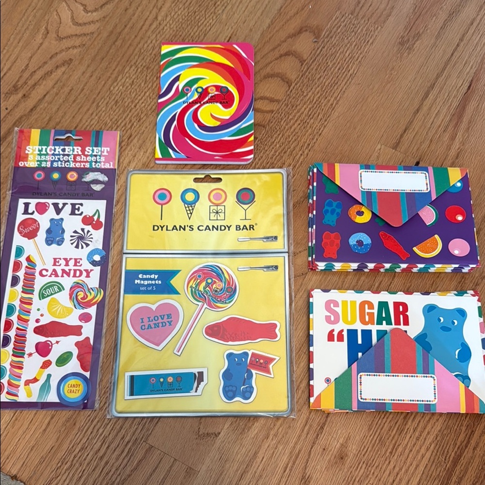 Colorful Invitation, sticker and magnet set.  Boutique, all new!